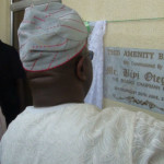 THE BOARD CHAIRMAN CUTTING THE TAPE AT NEW AMENITY WARD1